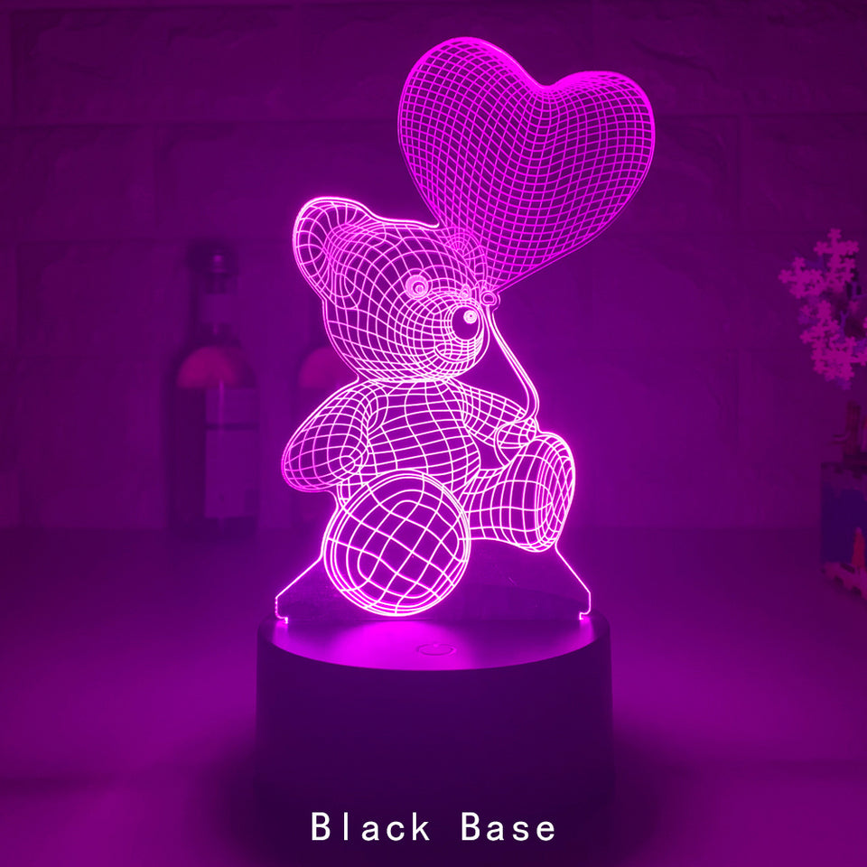 3D Neon Sign Lamp Light for Xmas, Birthday, Valentines Day Gift