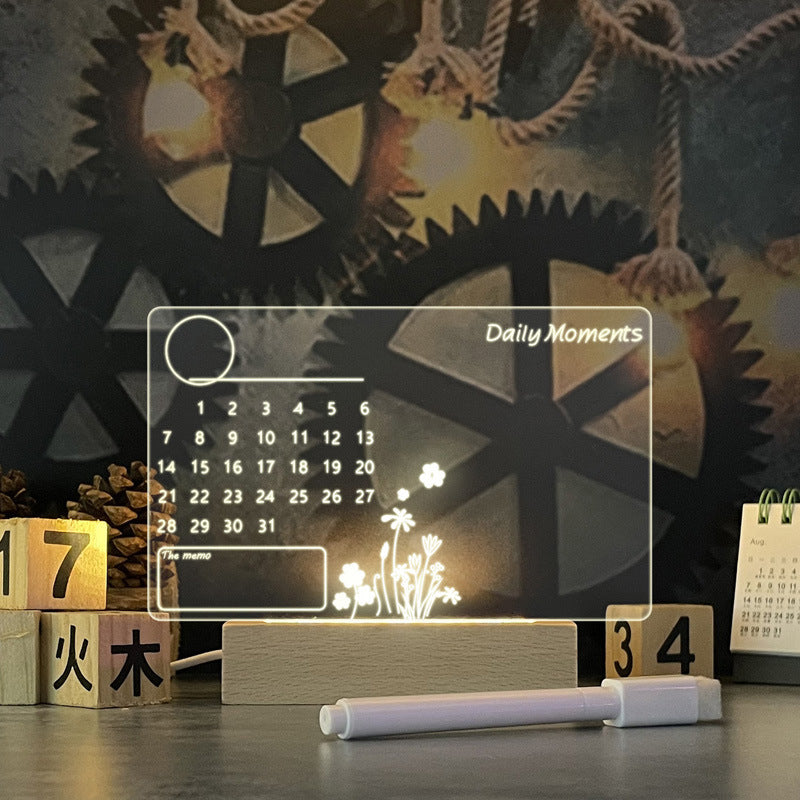 Creative Led Night Light Message Board With Pen Gift For Children Girlfriend