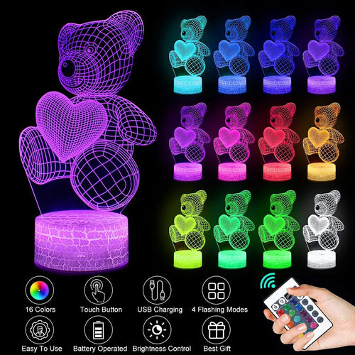 3D Neon Sign Lamp Light for Xmas, Birthday, Valentines Day Gift