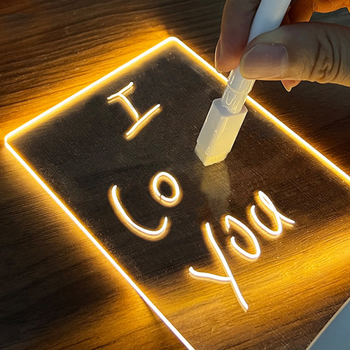 Creative Led Night Light Message Board With Pen Gift For Children Girlfriend