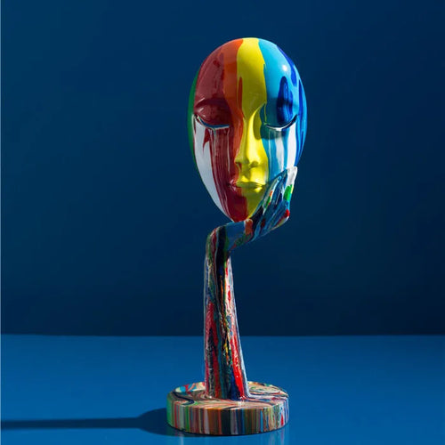 Modern Creative Painted Colorful Abstract mask Decoration Crafts