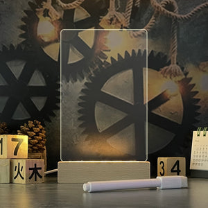 Creative Led Night Light Message Board With Pen Gift For Children Girlfriend