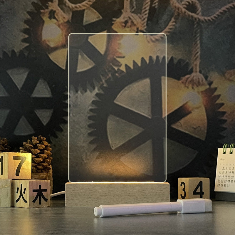 Creative Led Night Light Message Board With Pen Gift For Children Girlfriend